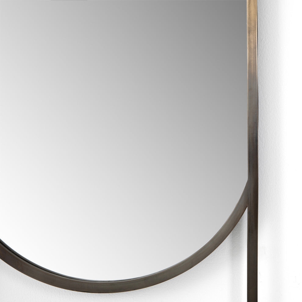 Dawson Floor Mirror, Ombre Brass