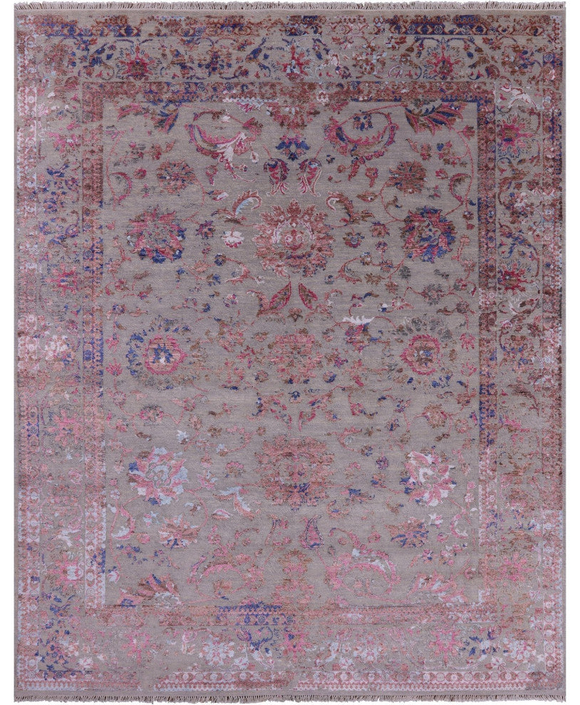 8' 3" X 10' 0" Persian Wool and Silk Hand-Knotted Rug Q6567