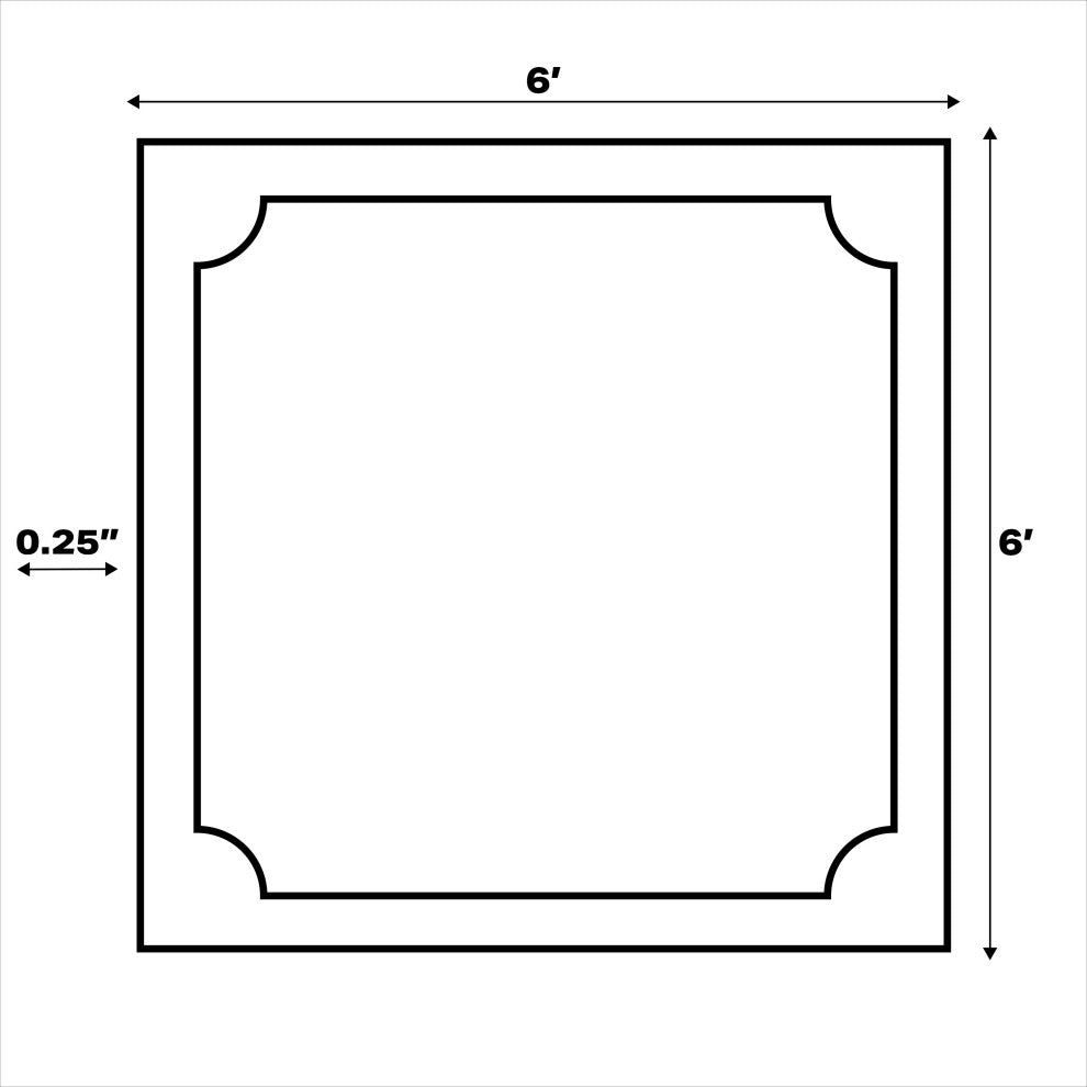 Hallie High-Low Minimalist Curve Geometric Indoor/Outdoor Area Rug