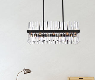Modern Black 16-Light Chandelier