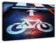 Bike Sign in the Rain 20x30 Print on Canvas