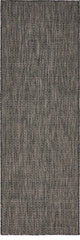 Unique Loom Black Solid Outdoor 2' 0 x 6' 0 Runner Rug