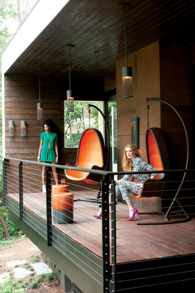 Hinkley Aria Medium Hanging Lantern, Buckeye Bronze