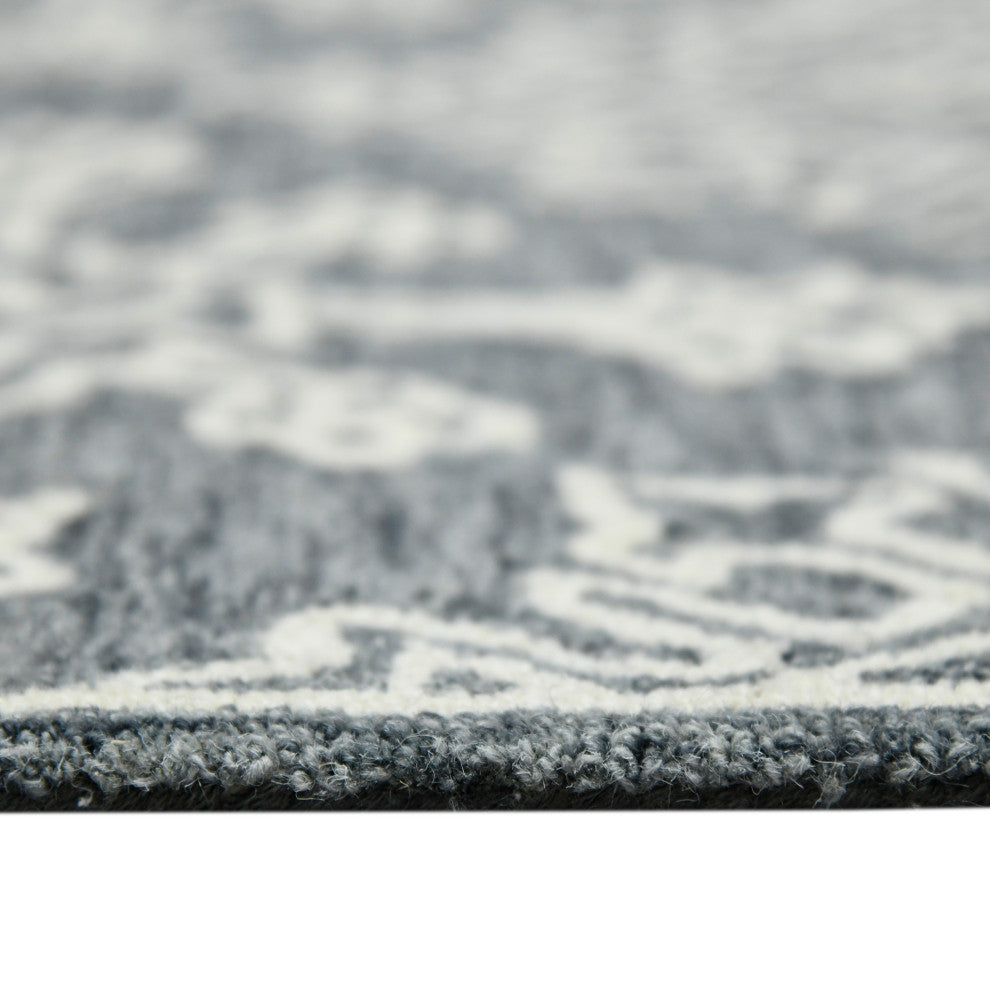 Boscage Penswick Area Rug, Dark Gray, 2' x 3', Geometric
