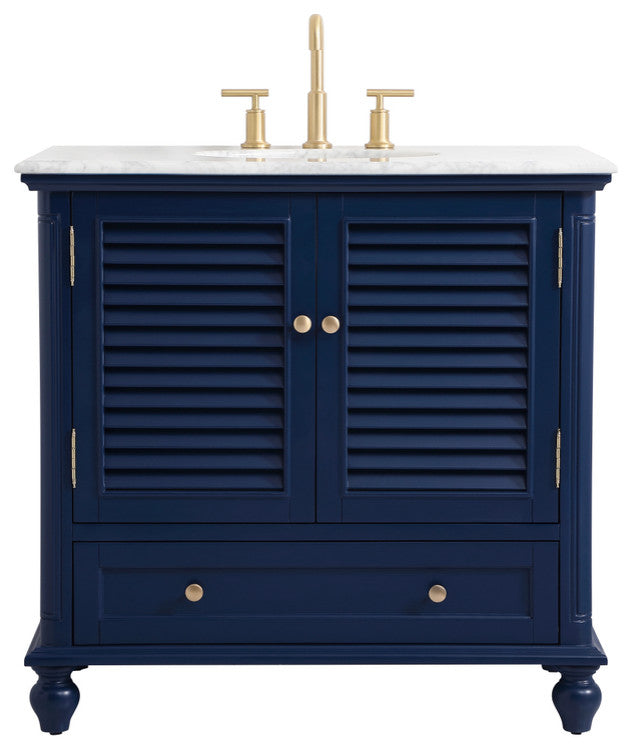 Home Living 36" Single Bathroom Vanity, Blue