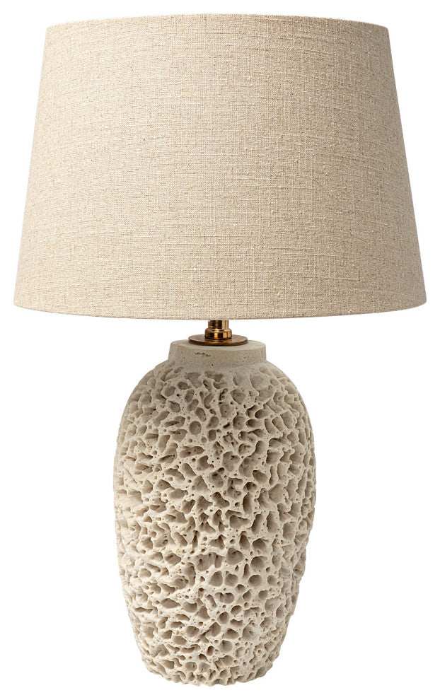 Mariam Beige Coral-Inspired Base Table Lamp
