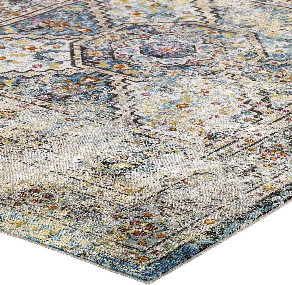 Success Jacinda Distressed Vintage Floral Persian Medallion 4x6 Area Rug