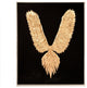 Abstract Gold Leaf Feather Bird Wall Art