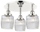 Innovations Colton 3 17.25" Flush Mount Polished Nickel
