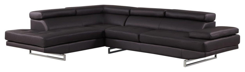 124"x94"x36" Brown Sectional LAF