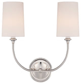 Libby Langdon for Crystorama Sylvan 2 Light Polished Nickel Sconce