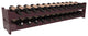 24-Bottle Scalloped Wine Rack, Pine, Burgundy + Satin