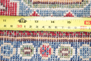 Hand-Knotted Traditional Kazak Pakistani Oriental Area Rug, Beige, 6'9"X5'0"