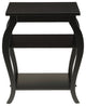 Black Finish Bow Leg Square End Table