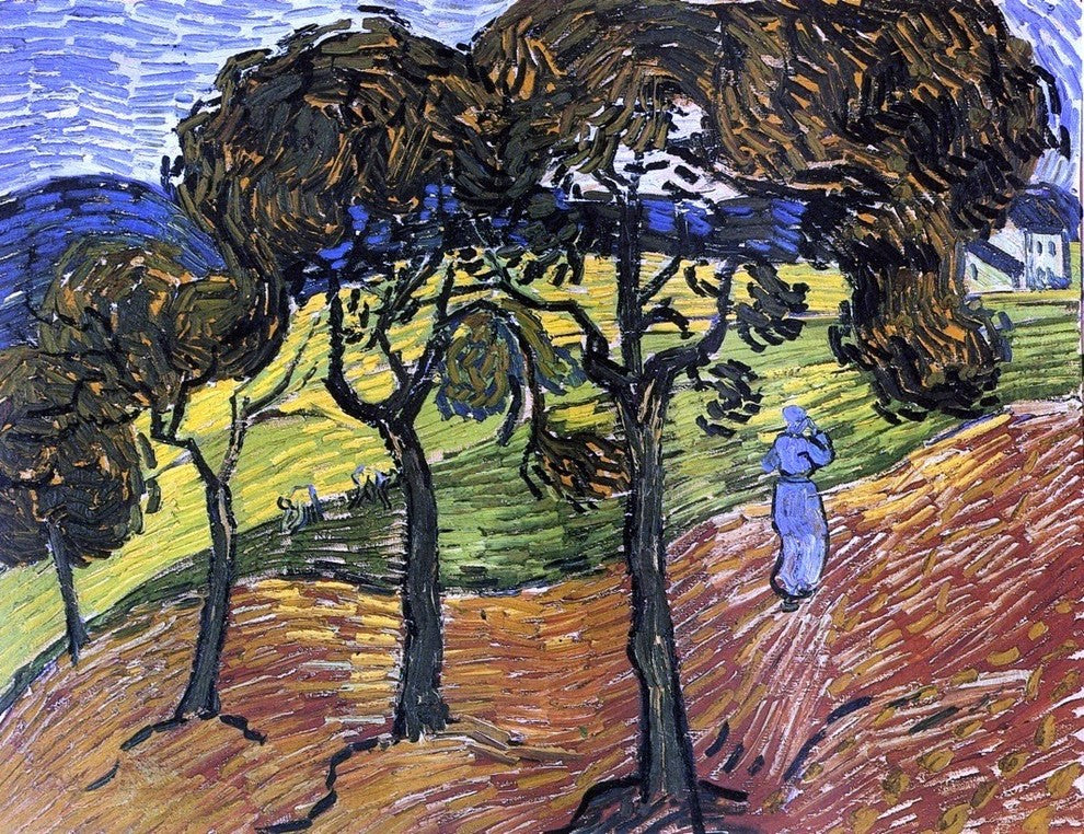 Vincent Van Gogh Landscape With Trees and Figures Wall Decal