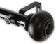 Bedpost 1" Curtain Rod, Black, 28"-48"