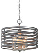 LALUZ 4-Light Drum Pendant Lighting E12 Candle Chandeliers