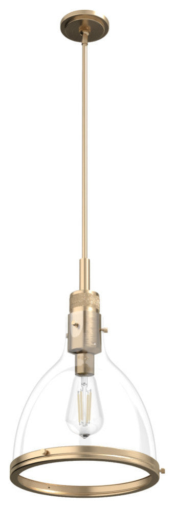 Hunter 13" Van Nuys Alturas Gold 1-Light Pendant Ceiling Light Fixture