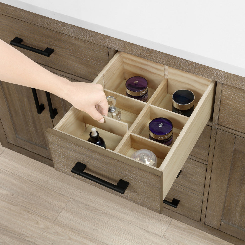 OVE Decors Bailey Vanity, Driftwood Oak, 60 Inches