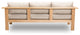Ando Teak Sofa, Canvas Flax