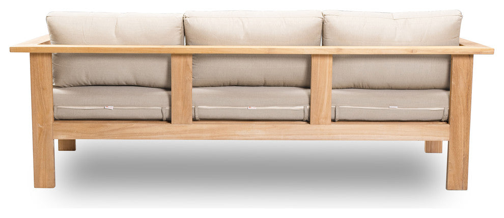 Ando Teak Sofa, Canvas Flax