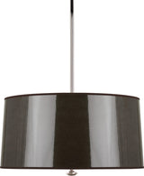 Penelope Pendant, Polished Nickel/Taupe