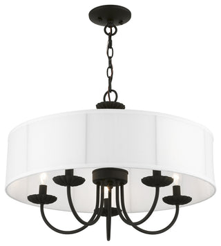 Livex Lighting 5 Light Black Pendant Chandelier
