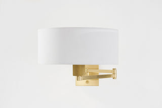 Sammy 10.25" High Aged Brass Wall Sconce