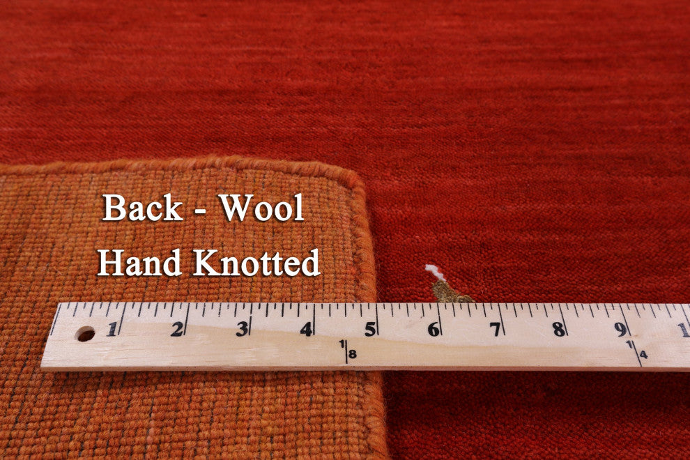 6' Square Persian Gabbeh Hand Knotted Wool Rug - Q15099