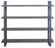 Reclaimed Wood Shelf Shelving Unit, 4 Shelves, 2" Steel, 12x48x52, Dark Walnut