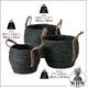 3 Piece Wicker Basket Set