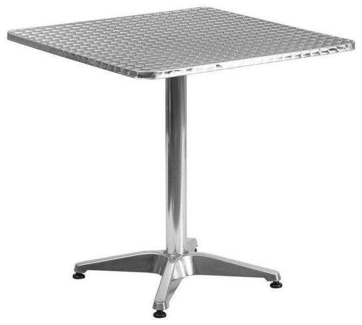 Flash Furniture Aluminum and Stainless Steel Table Top 27.5" Square Bistro Table