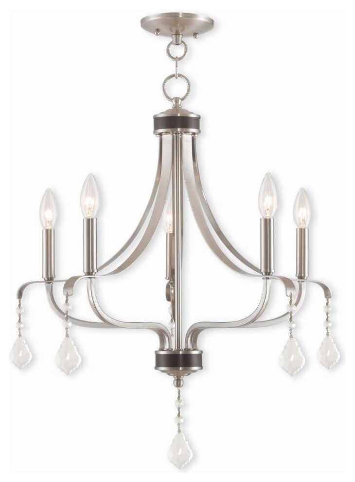Laurel 5-Light Chandelier, Brushed Nickel