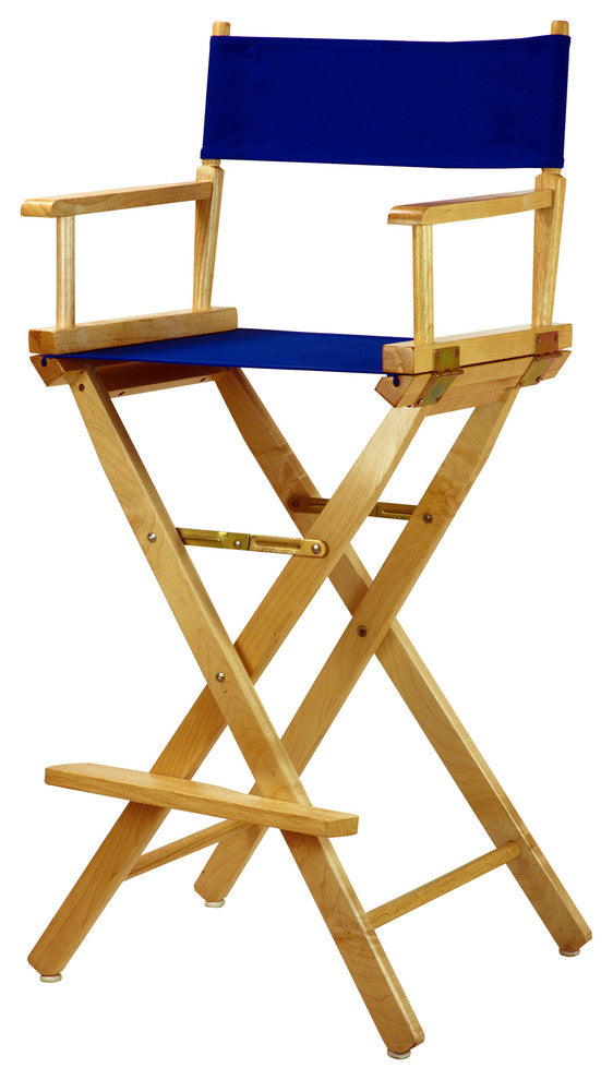 030" Director's Chair Natural Frame-Royal Blue Canvas