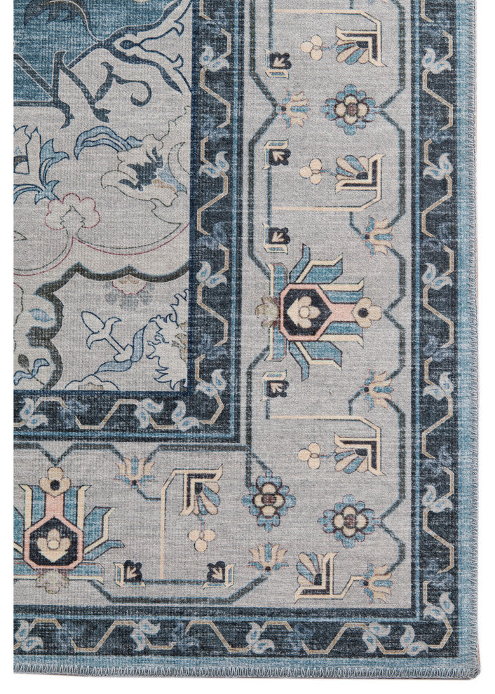 Amer Rugs Myra Shantalle MYR-2 Blue Power-loomed - 2'8" X 10' Runner Area Rug
