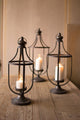 Kalalou Cbb1007 Set Of Three Metal Lanterns With Glass Insert