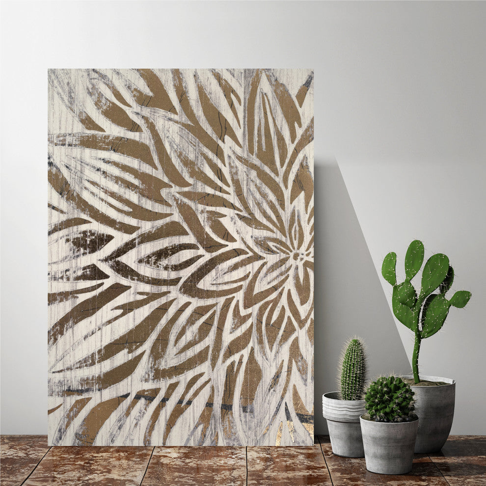 "Wooden Flower" Gallery-Wrapped Canvas Wall Art, 24"x36"