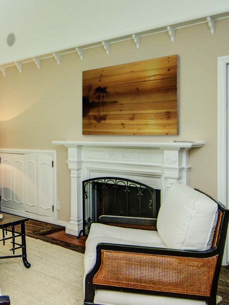 "Vaughan" UV Ink Print on Natural Pine Wood, 60"x40"