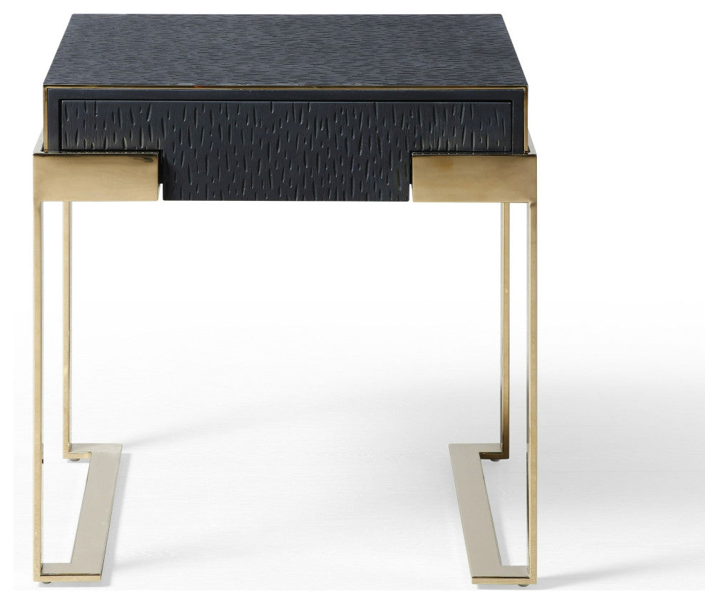 Modrest Athena and Rothsay Modern Grey Fabric, Wenge, Gold Bedroom Set