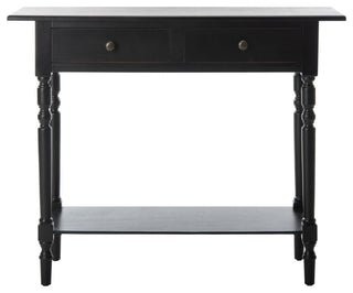Safavieh Rosemary 2-Drawer Console, Distressed Black