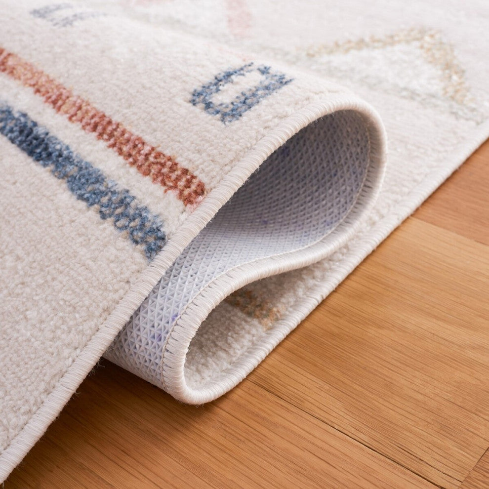 Safavieh Blair Machine-Washable Collection BLR226 Rug, Beige/Multi, 4'x6'