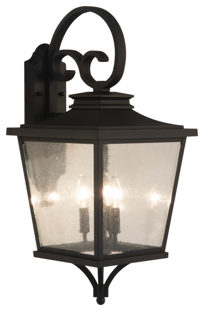 Tillman Large 3 Light Outdoor Lantern, Textured Matte Black