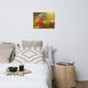 Kingfisher Bird on Perch 2 Animal Wildlife Photo Canvas Wall Art Prints, 18" X 24"