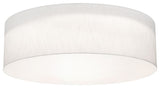 Anton 30" Medium Base Flush Mount, Linen White Shade