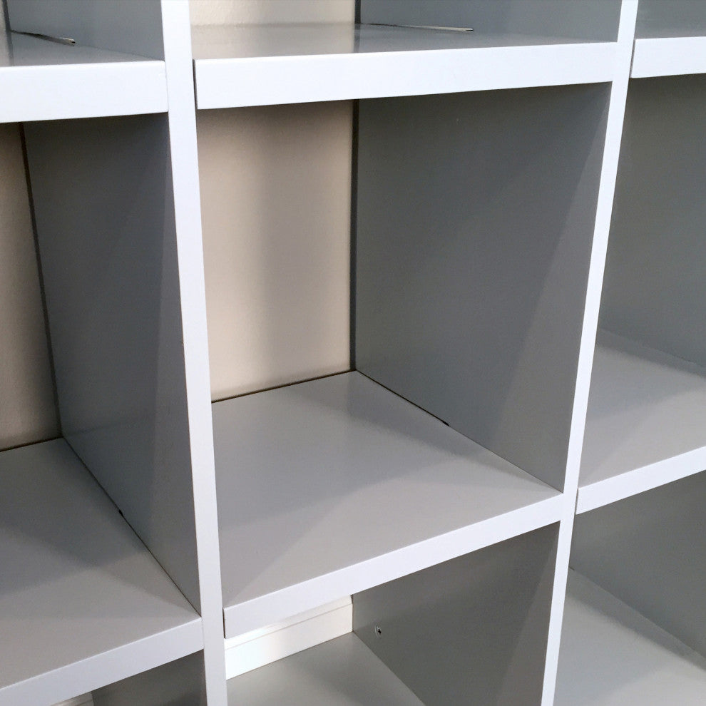Solid Wood 9 Cube Storage Organizer, Grey
