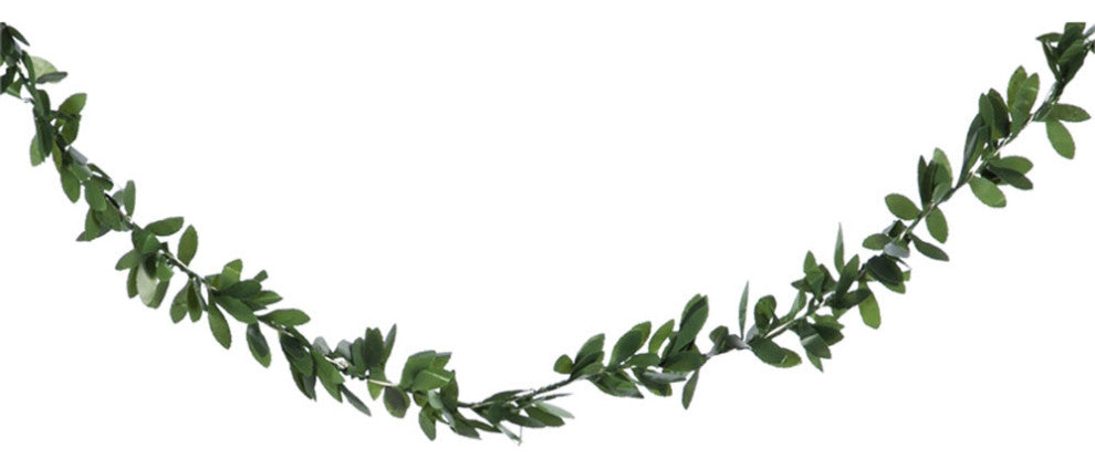 Green Leaf Rattan String Lights, 16'