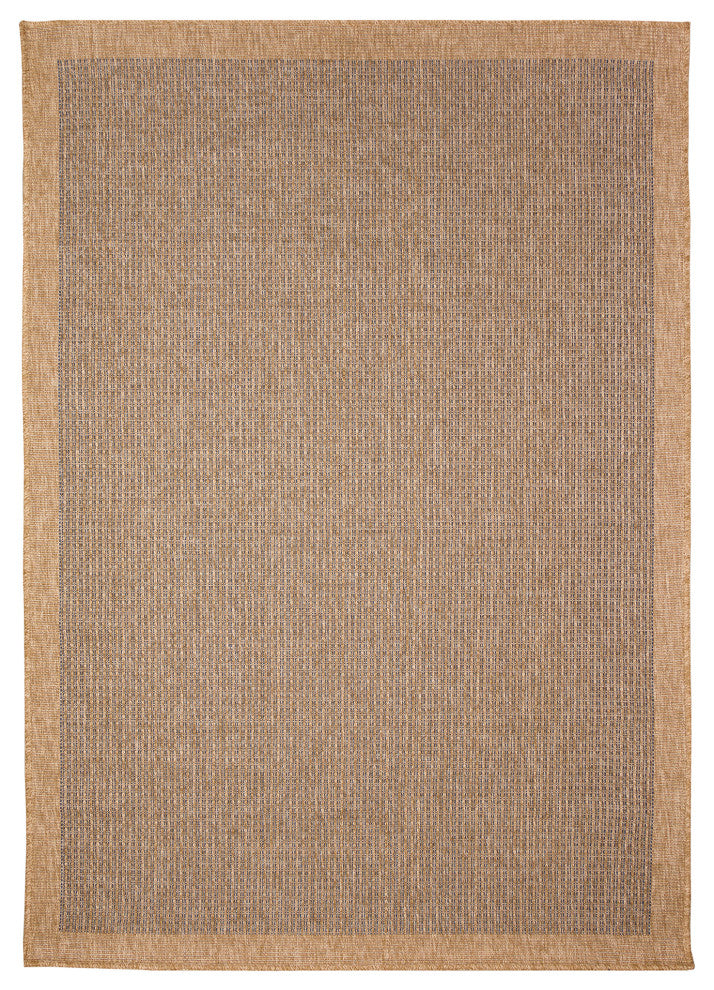 Sahara Texture Border Indoor/Outdoor Rug, Navy, 3'3"x4'11"