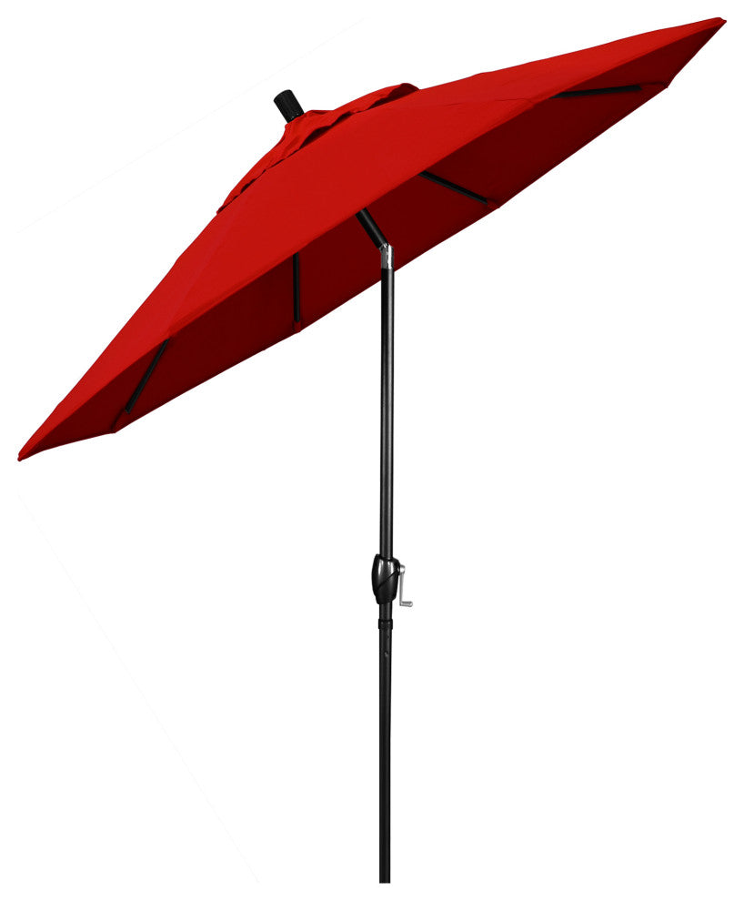 9' Aluminum Umbrella Push Tilt, Jockey Red