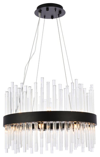 Modern Black 14-Light Pendant