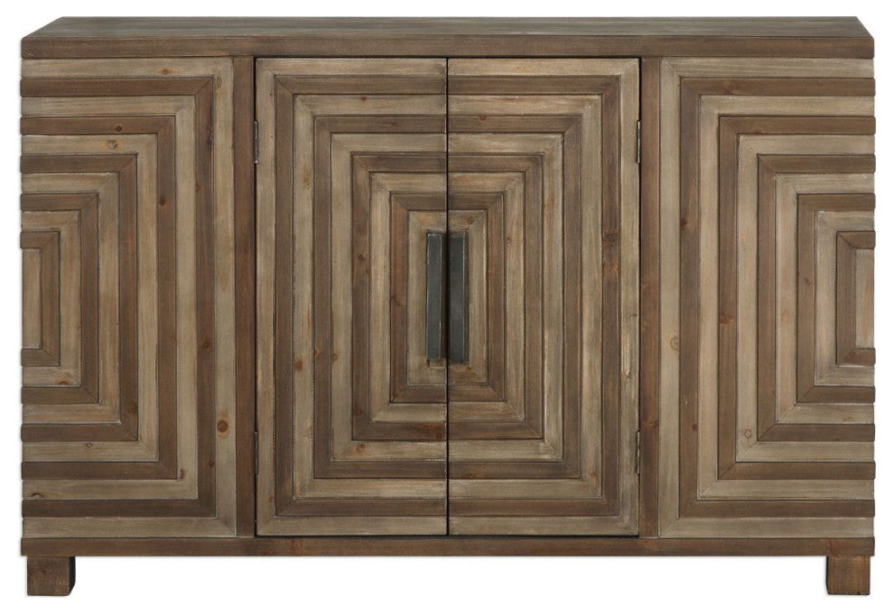 Uttermost Layton Geometric Console Cabinet